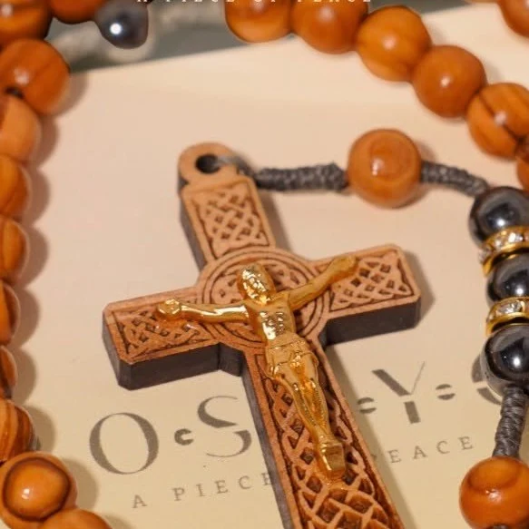Gold Rosary – Silent Prayer (Hematite)
