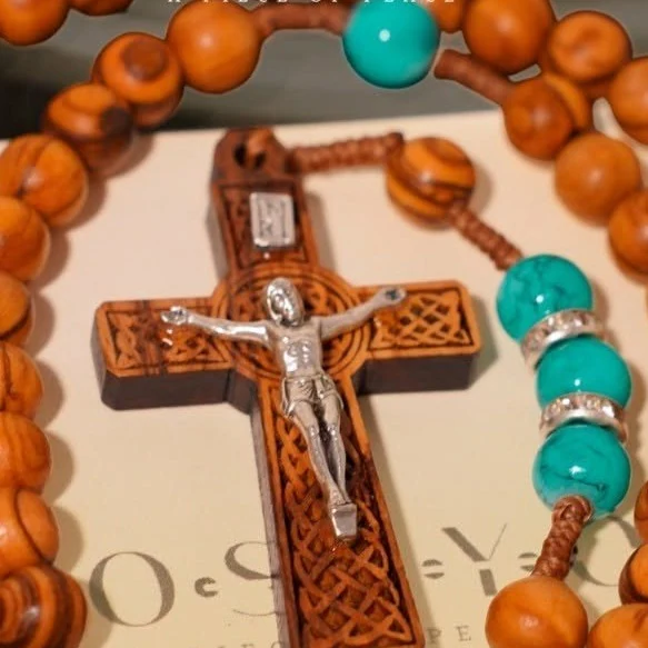 Silver Rosary – Mother Mary (Amazonite)